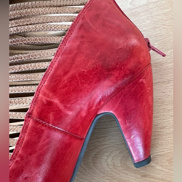 Size 7 Miz Mooz red leather booties - Picture 6 of 10